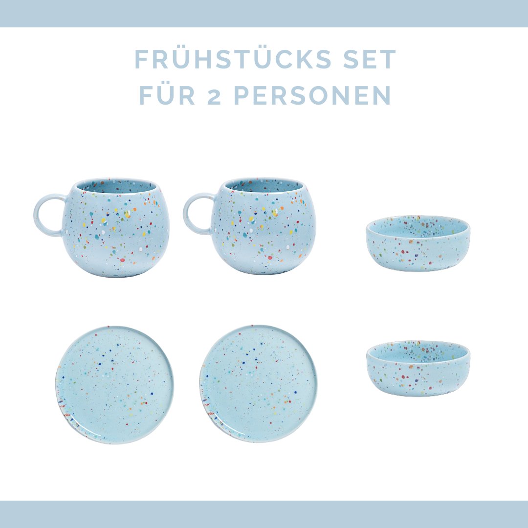 Primavera Frühstücks Set Bunt I 6 teiliges Set