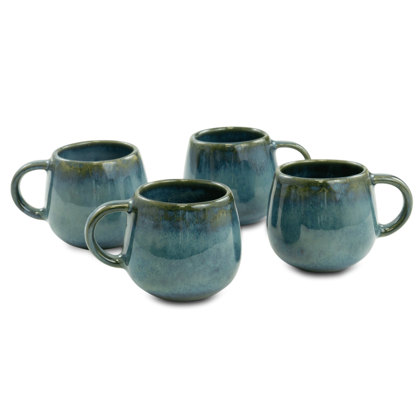 Amazonia Keramik Tasse groß Grün I 4 Stück