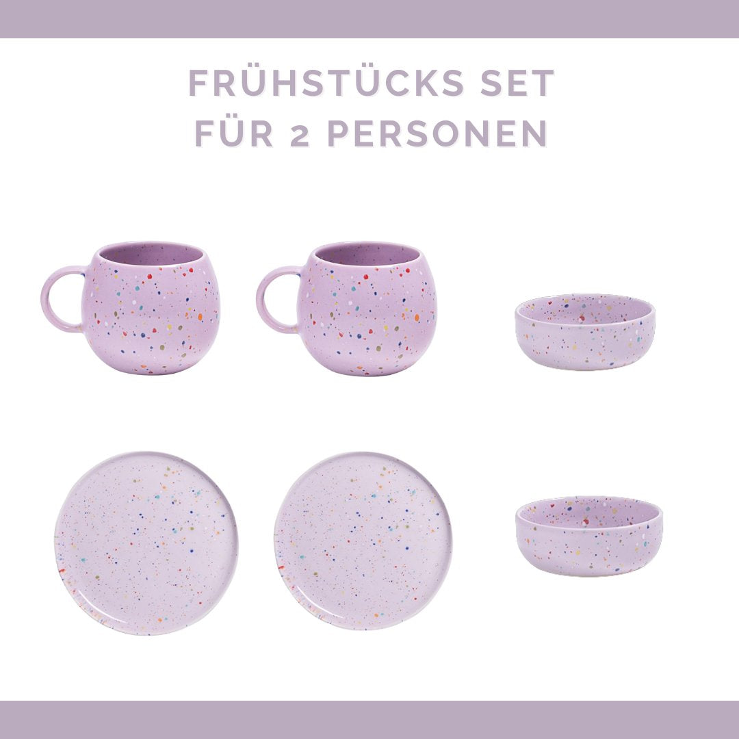 Primavera Frühstücks Set Bunt I 6 teiliges Set