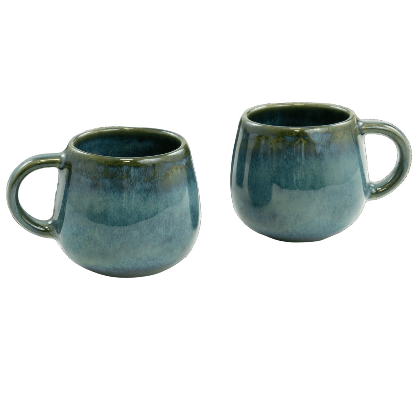Amazonia Keramik Tasse groß Grün I 4 Stück