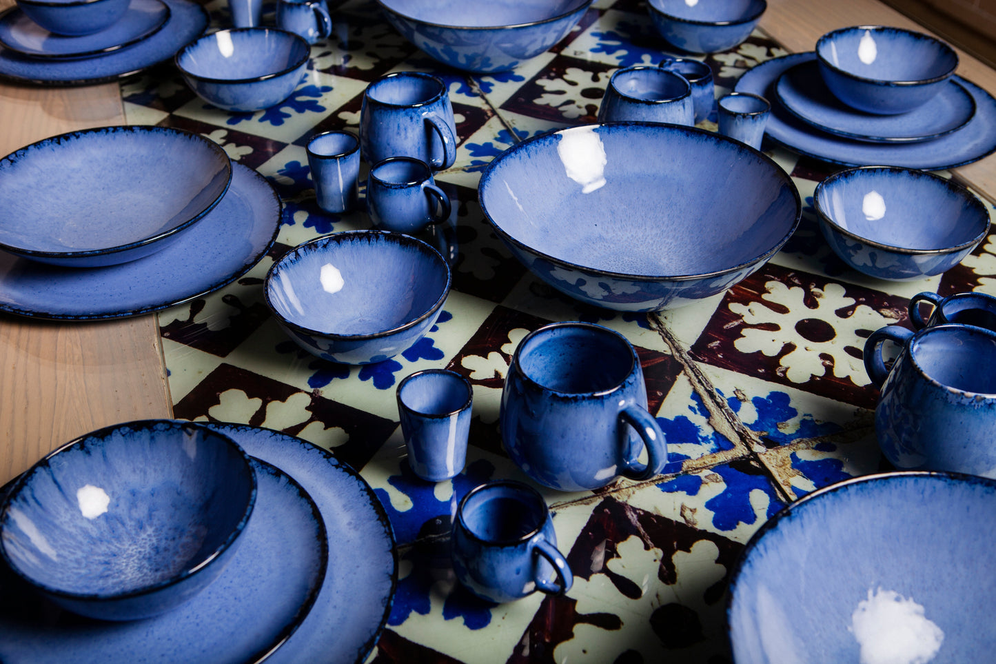 Amazonia Frühstücks Set Blau I 12 teiliges Set