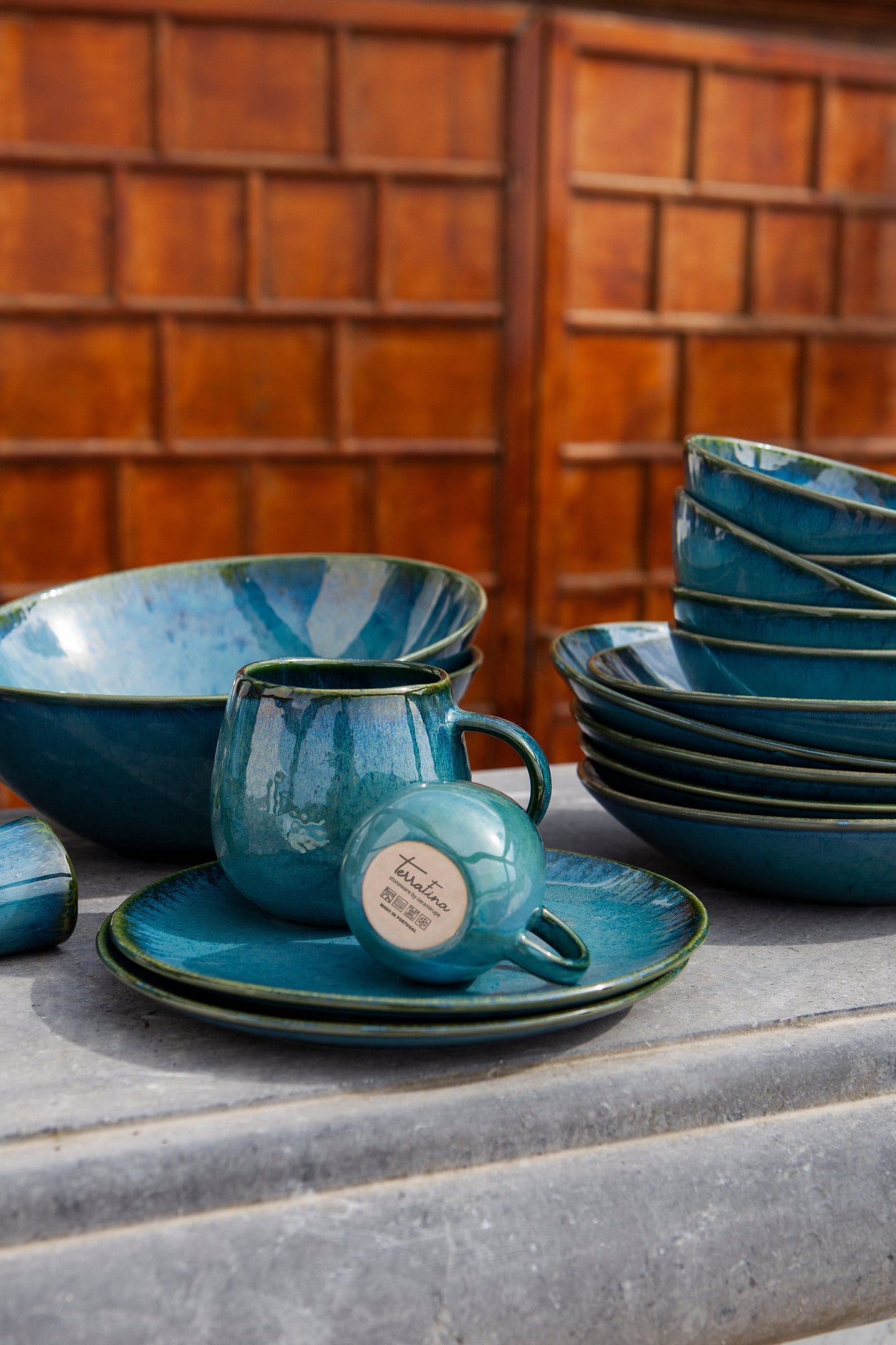 Amazonia Frühstücks Set Grün I 12 teiliges Set