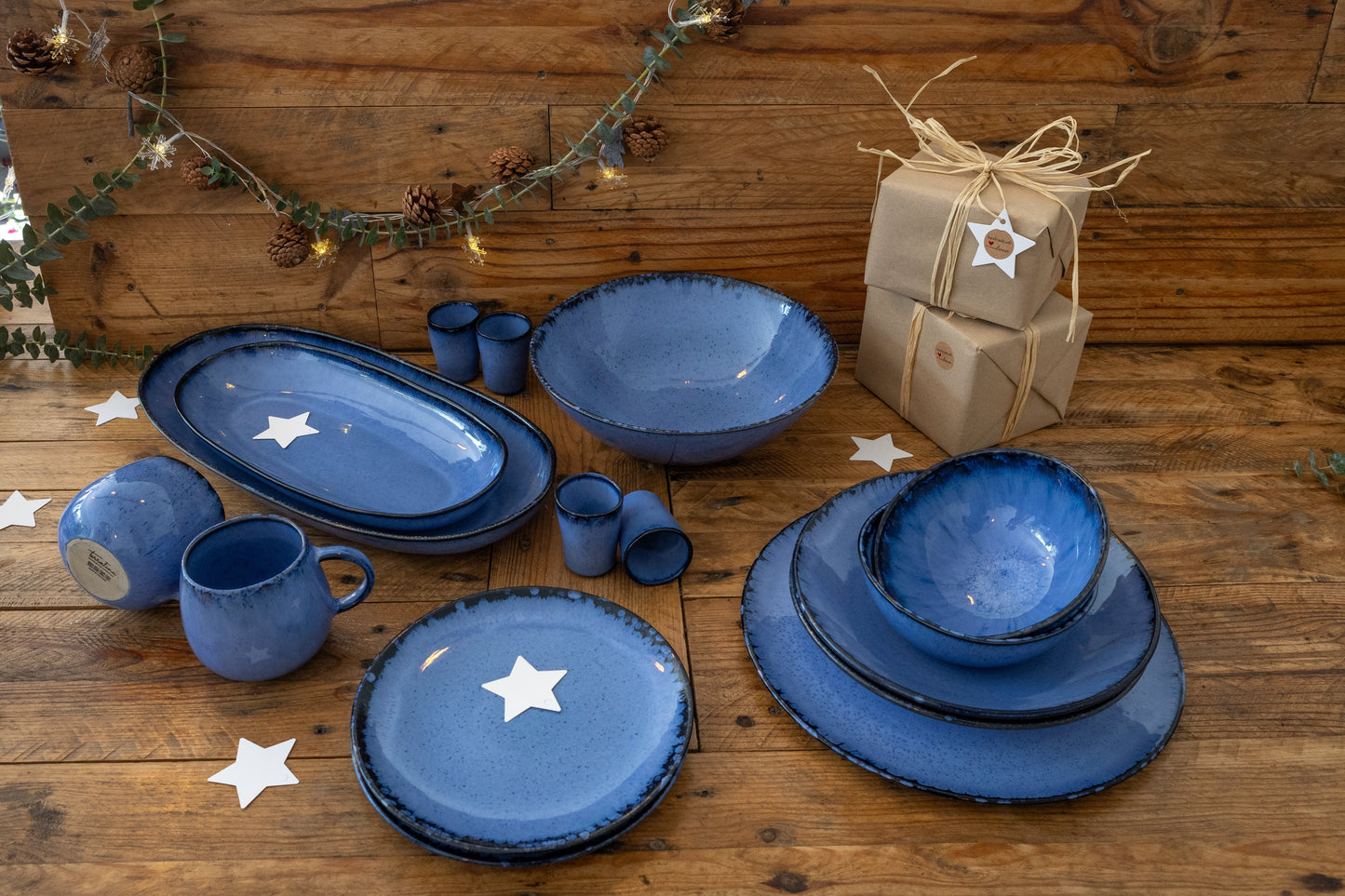 Amazonia Teller & Schalen & Tassen Set Blau I 20 teiliges Set