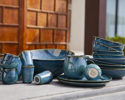 Amazonia Teller Set Grün I 12 teiliges Set