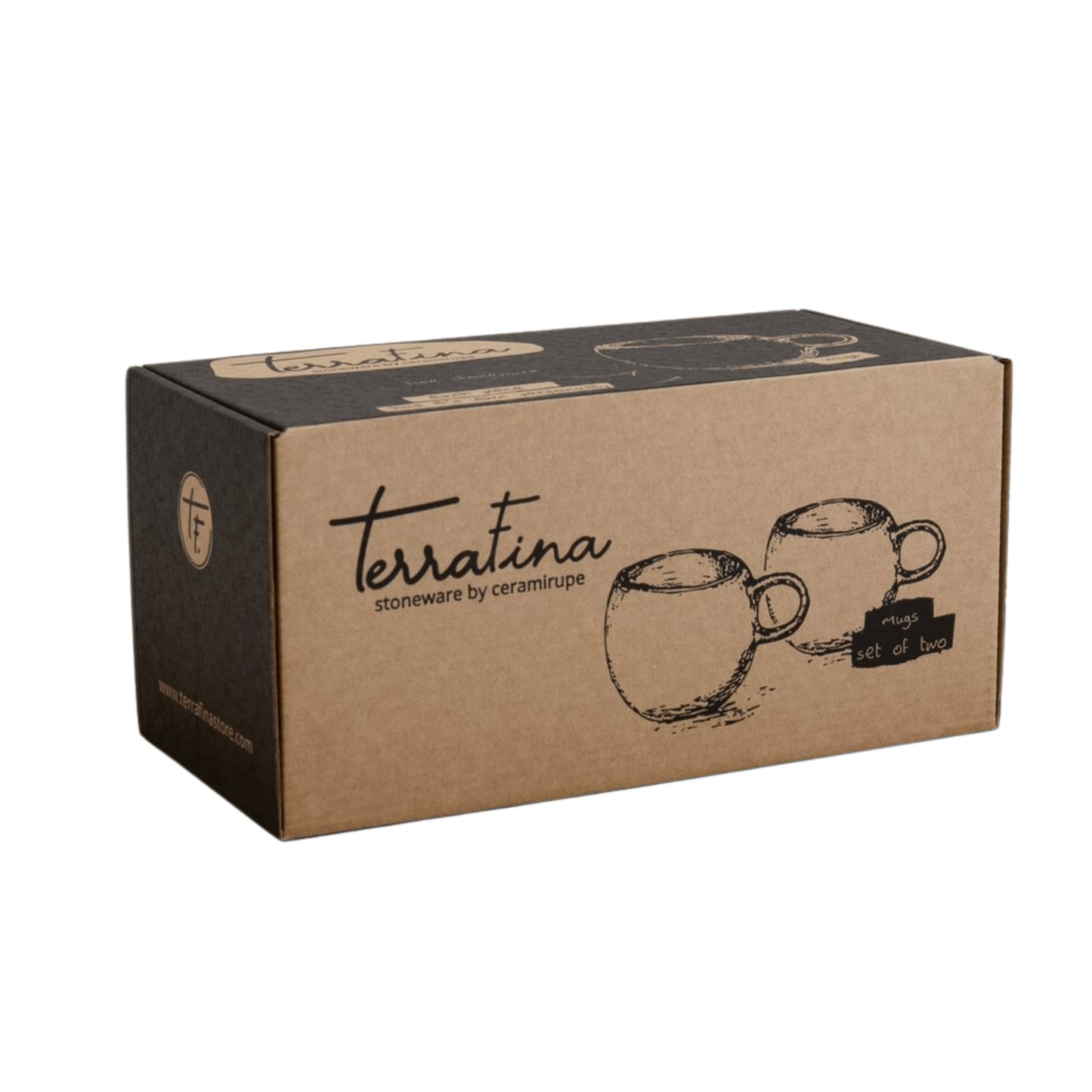 Amazonia Keramik Tasse groß Blau I 2 Stück