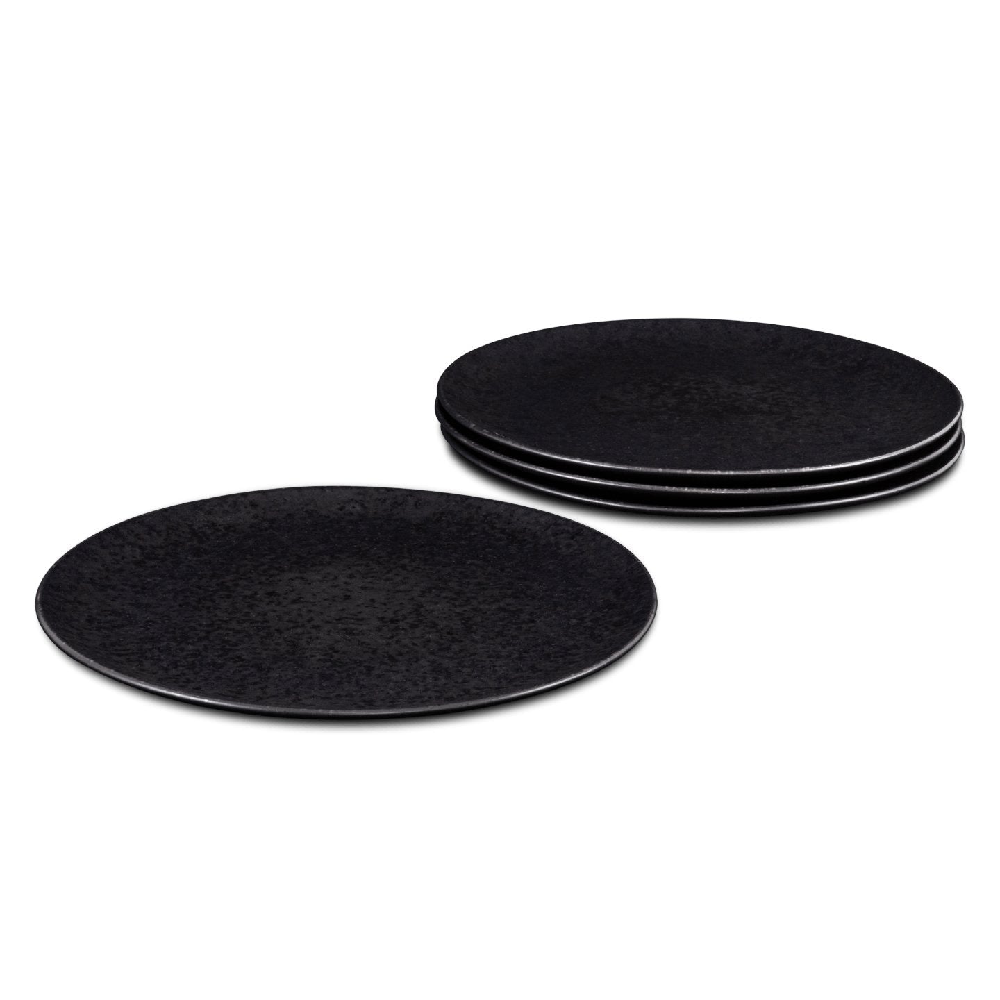 Black Stone Teller & Schalen Set Schwarz I 16 teiliges Set