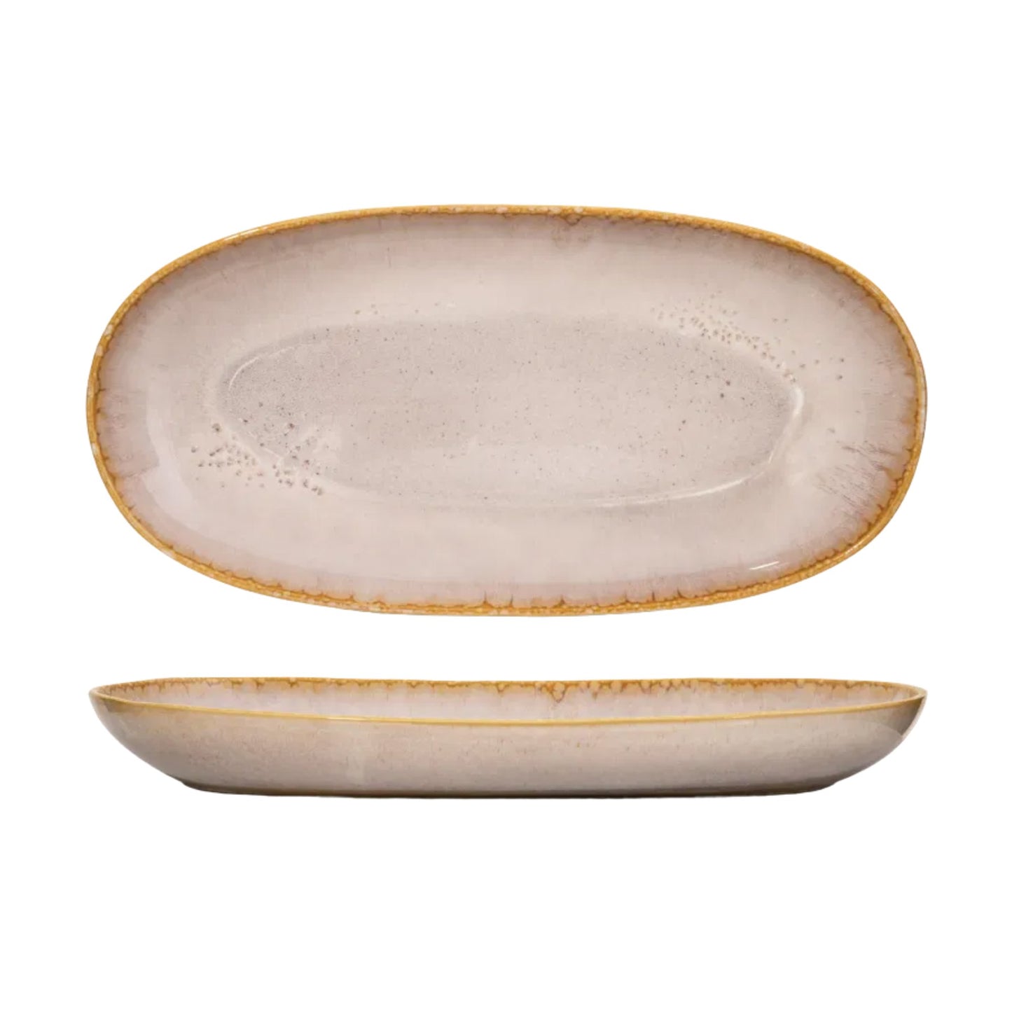Amazonia Servierplatten Creme I 2 teiliges Set