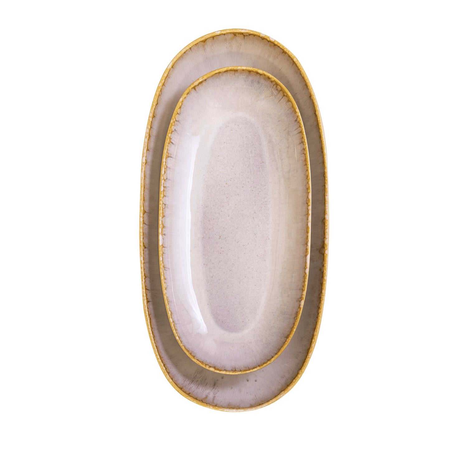 Amazonia Servierplatten Creme I 2 teiliges Set