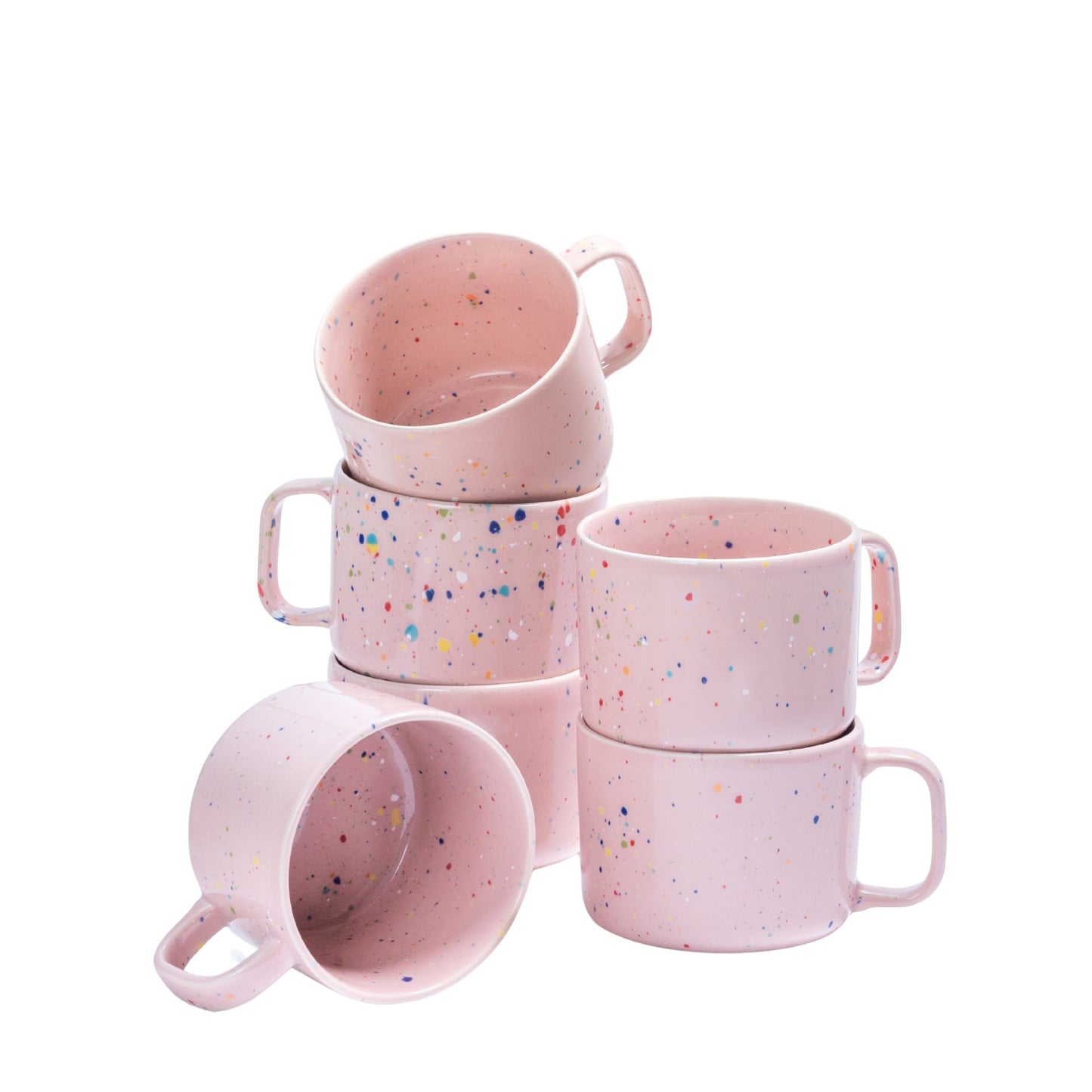 Primavera Keramik Becher mit Henkel Rosa