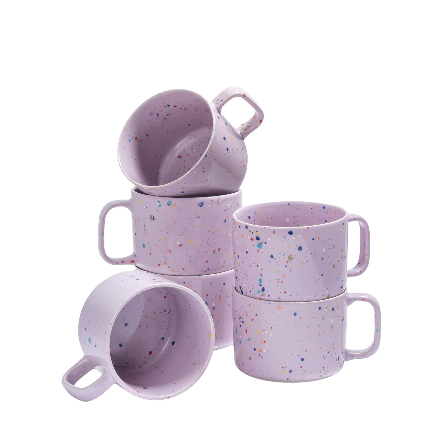 Primavera Keramik Becher mit Henkel Lila