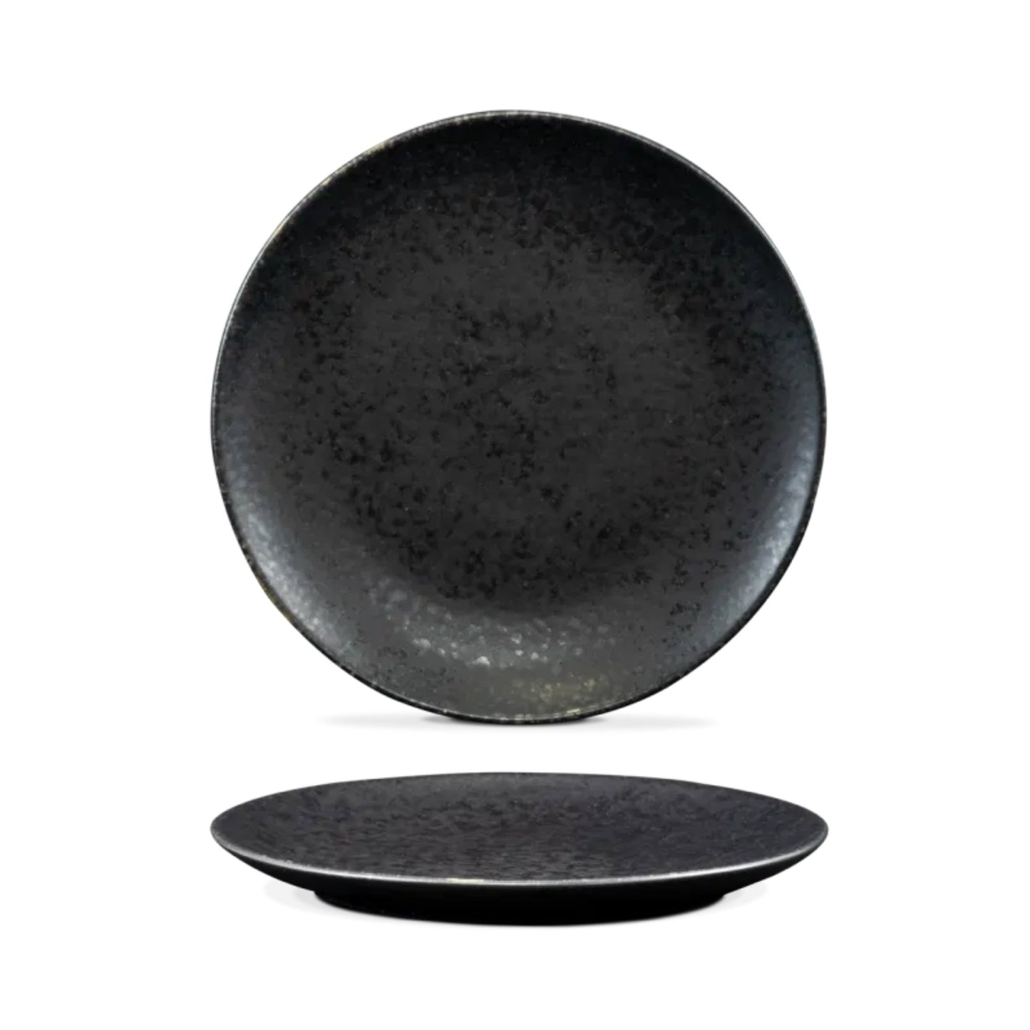 Black Stone Teller klein Schwarz I 4 Stück