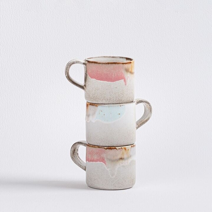 Faro Keramik Tasse groß Rose Creme