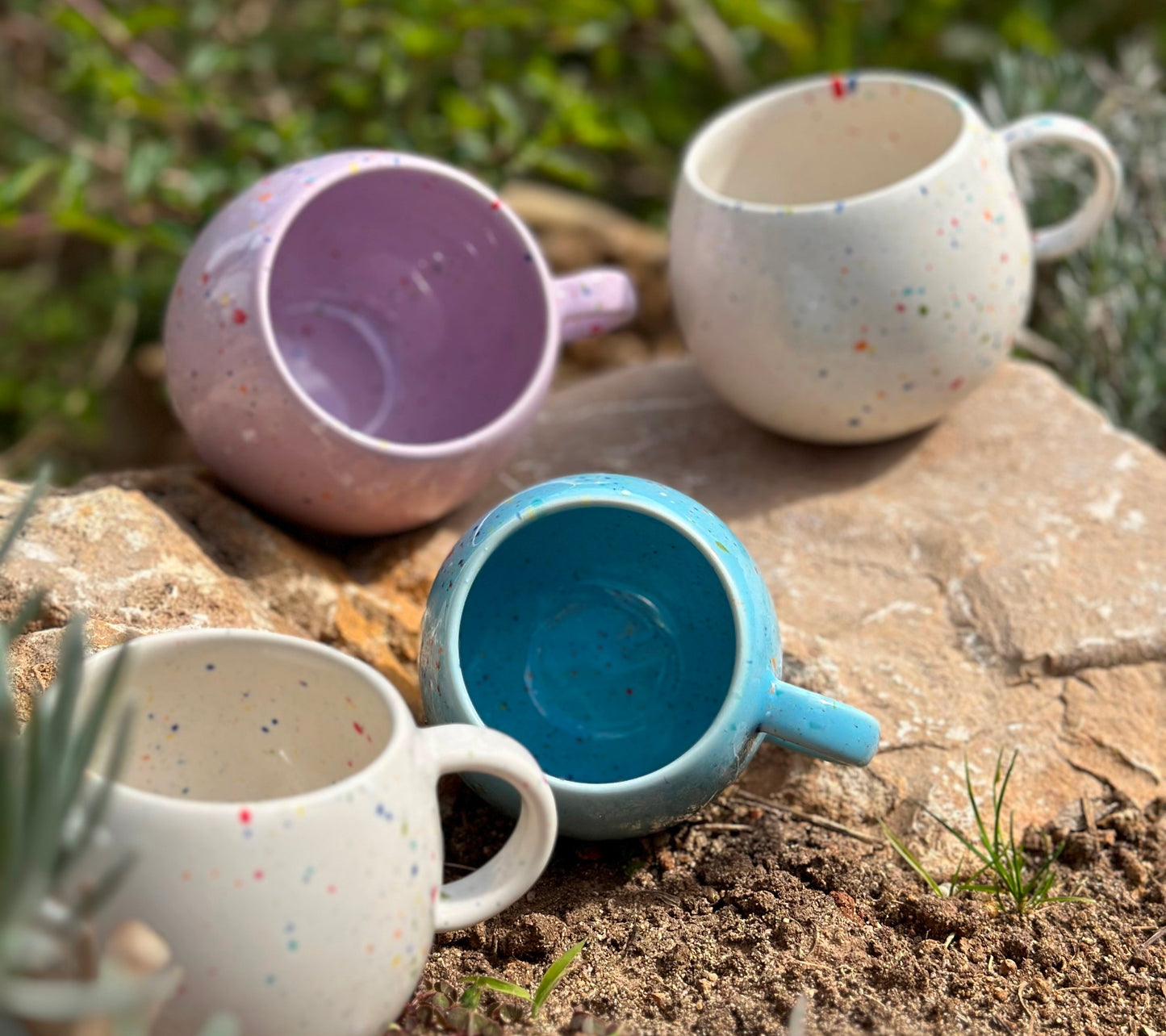 Primavera Keramik Tasse medium Blau