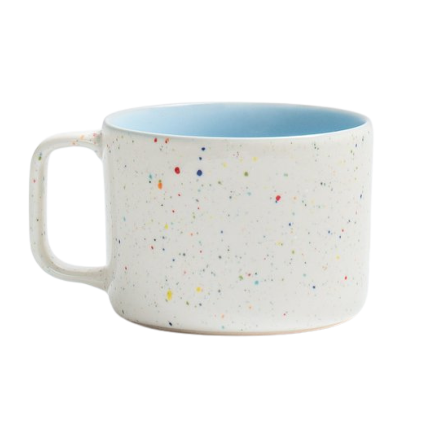 Primavera Ceramic Mug with Handle White-Purple I 2 Pieces