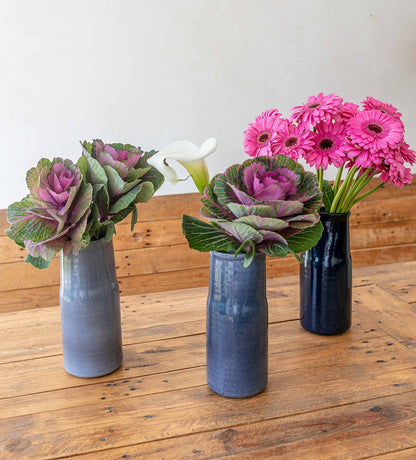 Calla Keramik Vase Dunkelblau