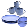 Amazonia Breakfast Set Blue I Set of 12