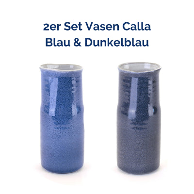 Keramik Vase Blau Portugal