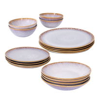 Amazonia Teller & Schalen Set Creme I 16 teiliges Set