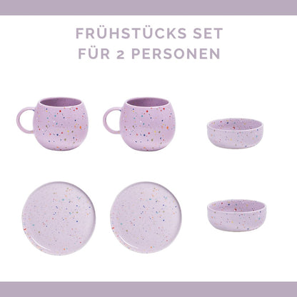 Primavera Frühstücks Set Bunt I 6 teiliges Set