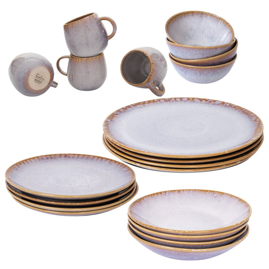 Amazonia Teller & Schalen & Tassen Set Creme I 20 teiliges Set