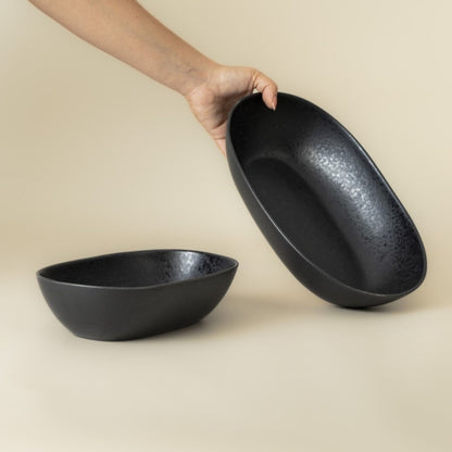 Black Stone Auflaufform Schwarz I 2 teiliges Set