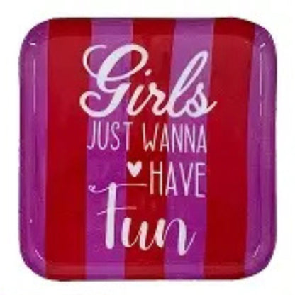 eckiger deko teller rosa pink