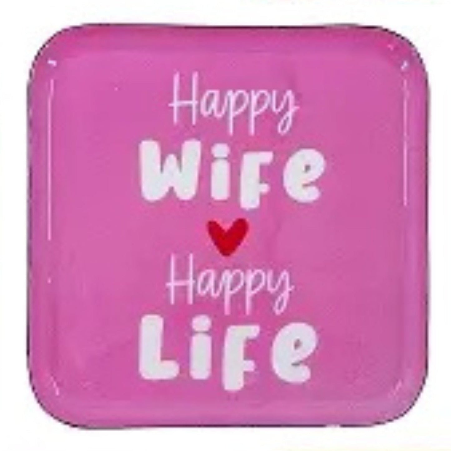 rosa deko teller happy wife happy life
