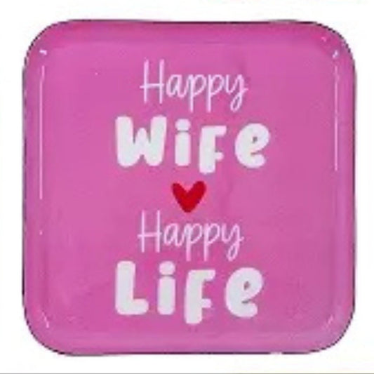 rosa deko teller happy wife happy life