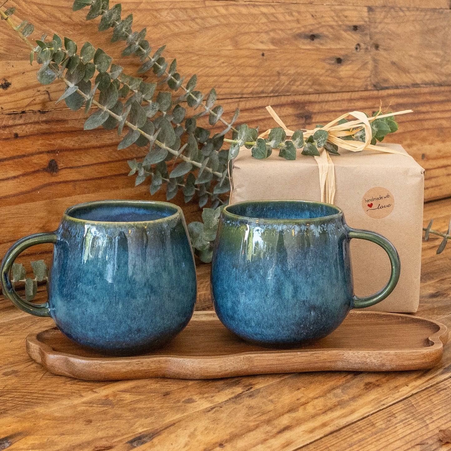 grüne keramik tassen weihnachten