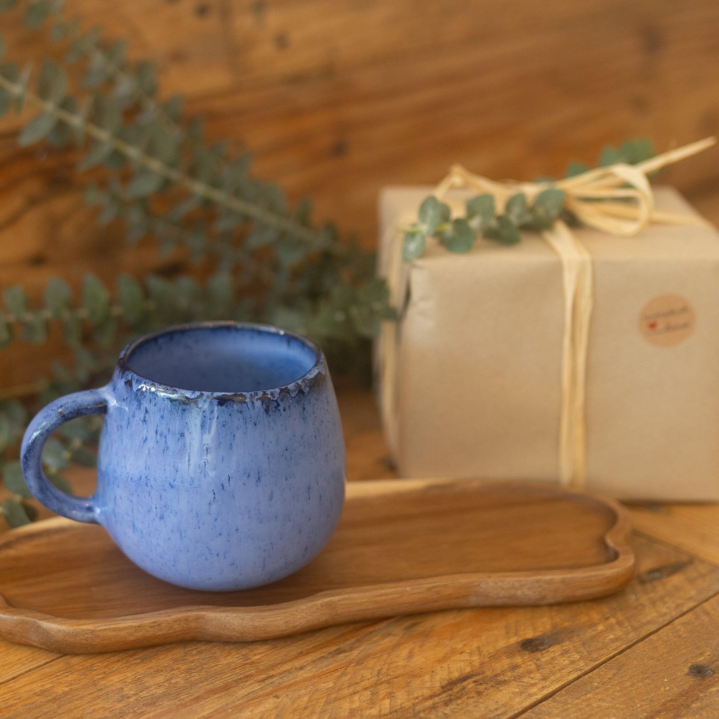 blaue tasse geschenk zu weihnachten