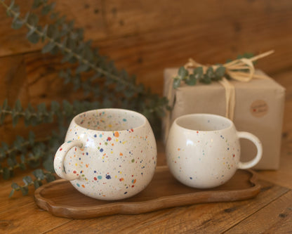 Primavera Keramik Tasse groß Weiß