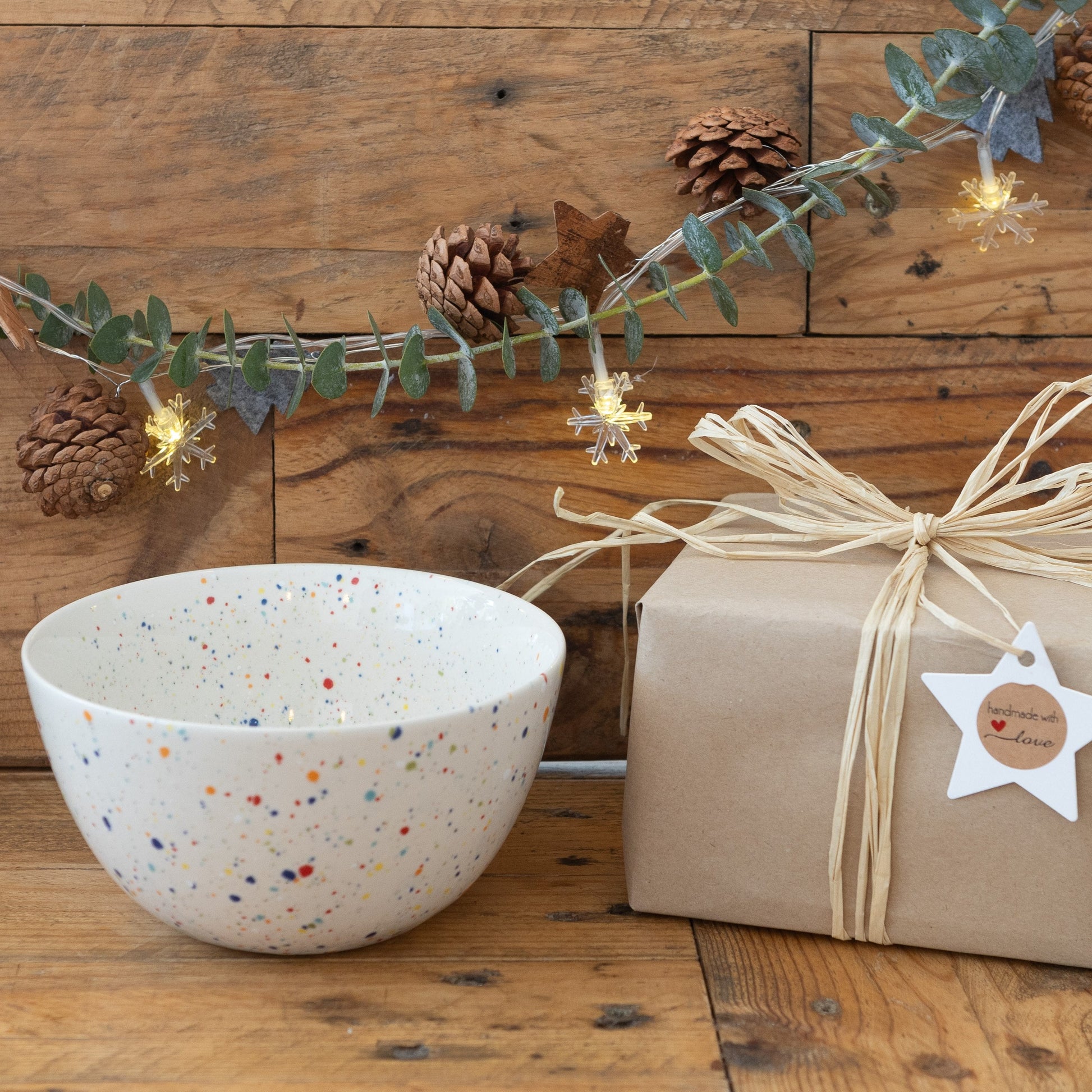 weisse keramik schale medium