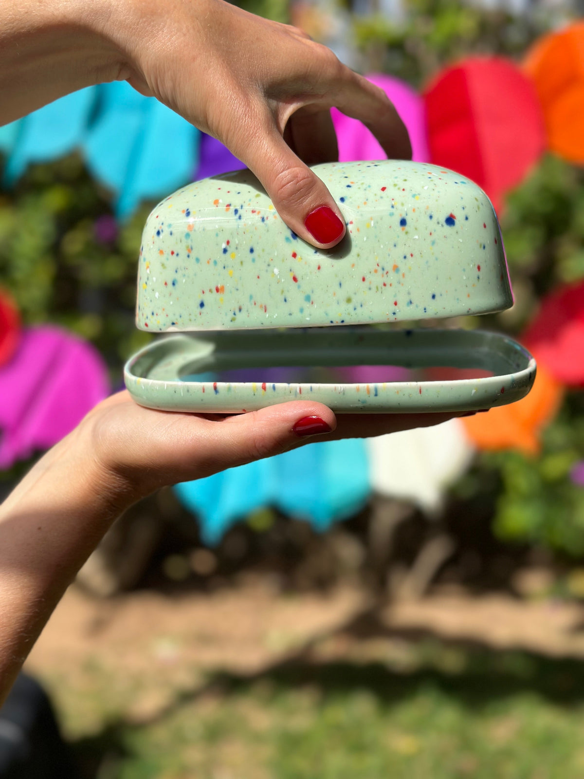 Butterdose Keramik – handgemachte Butterdosen mit Deckel – Keramik Liebe