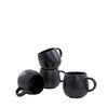Schwarze Tasse Keramik Geschirr Set