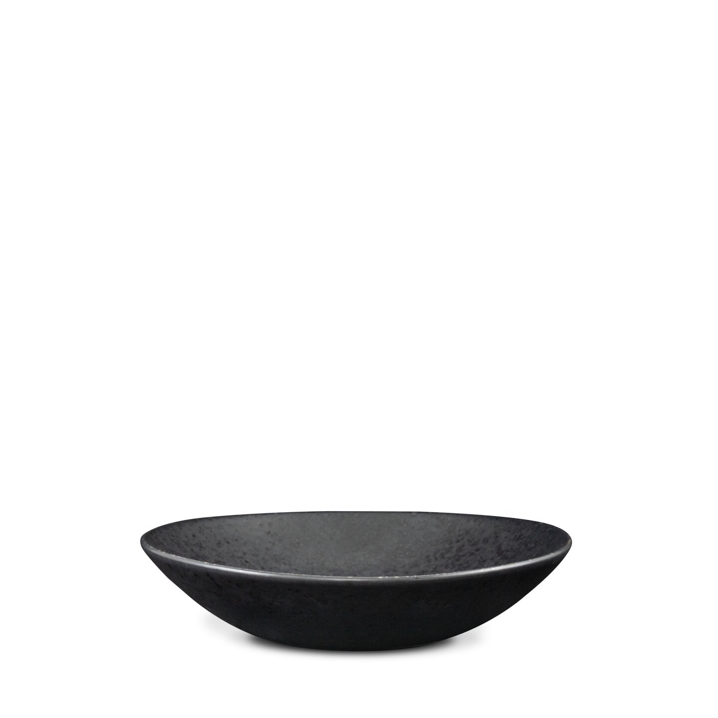 black pottery deep plate