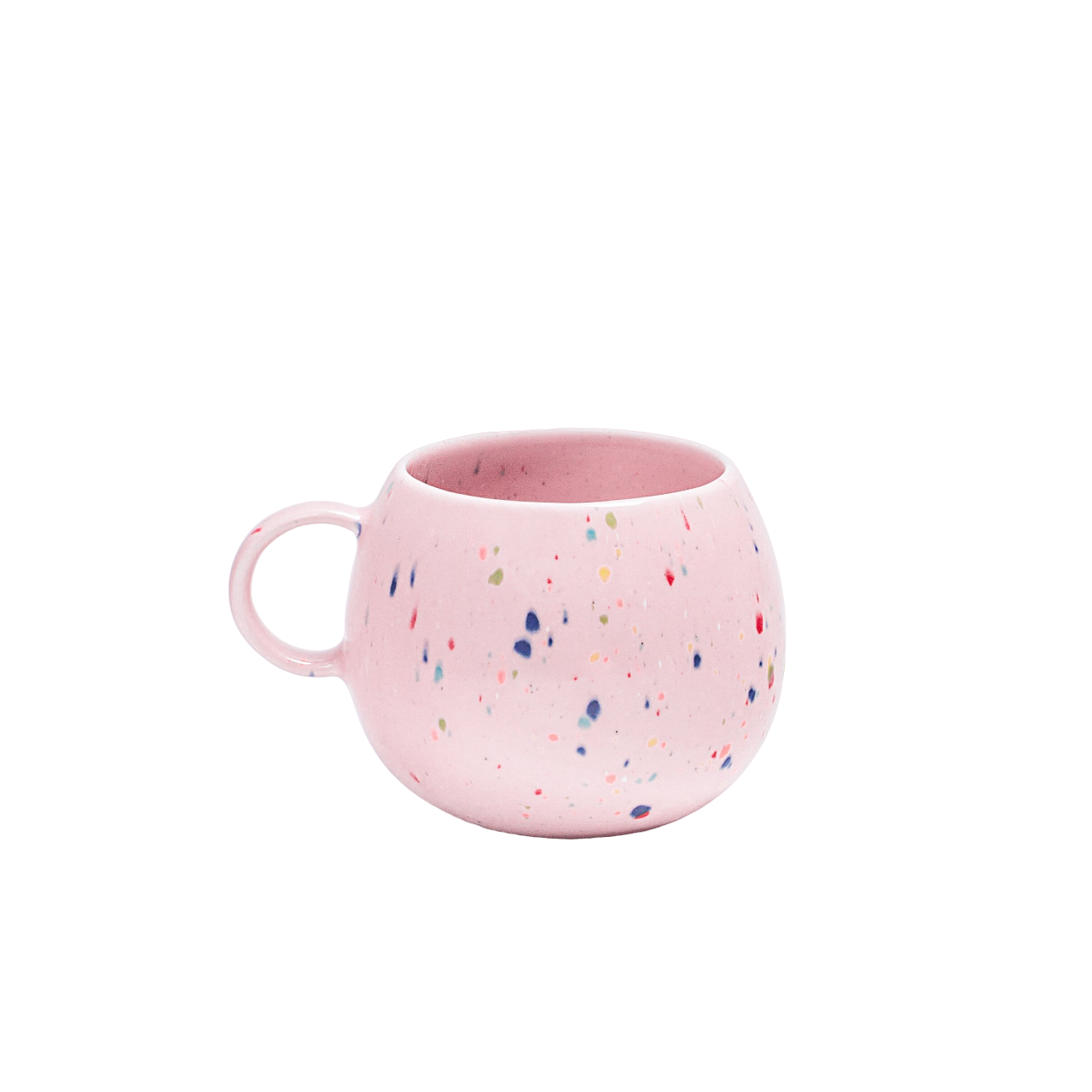 rosa handgemachte keramik tasse