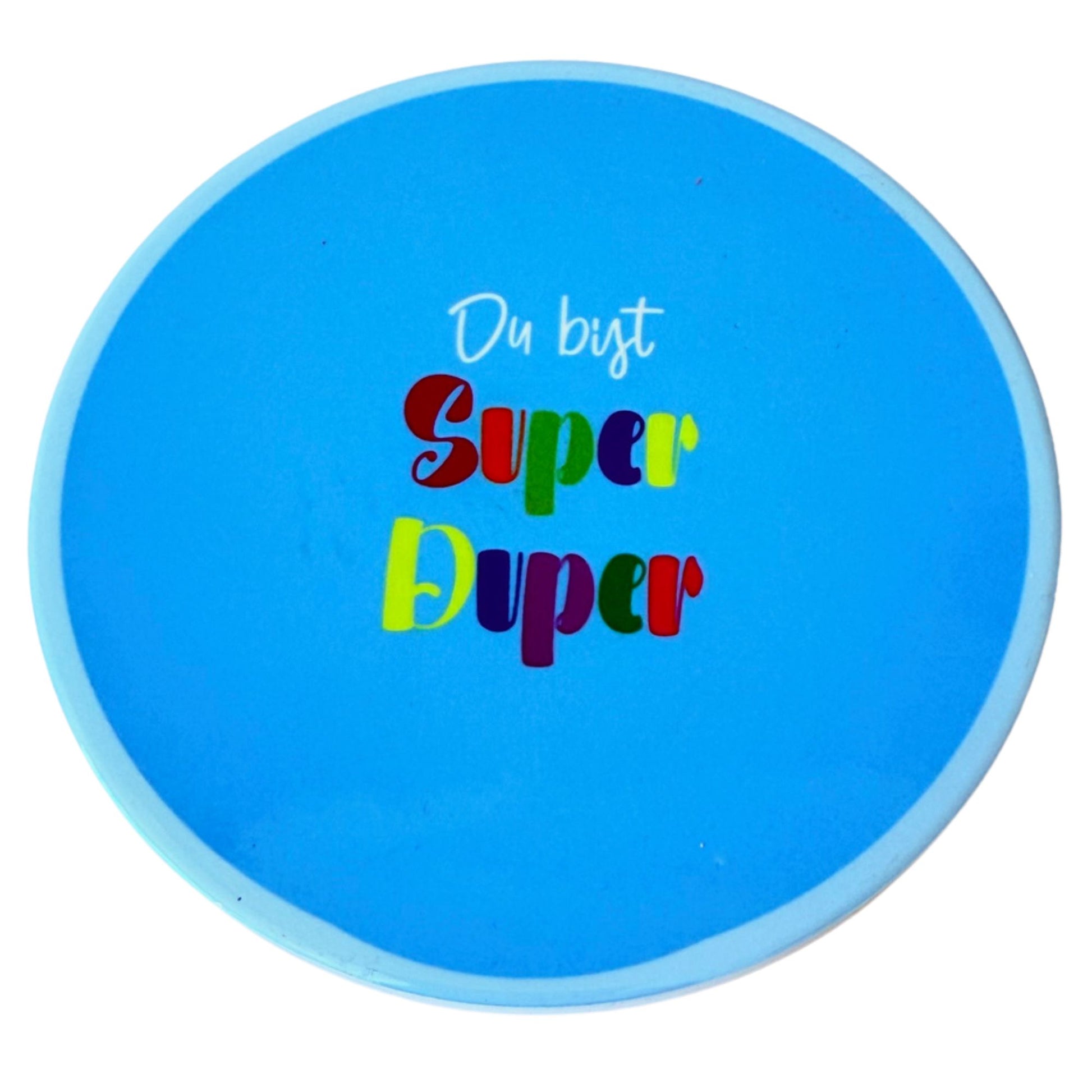 blauer Keramik Untersetzer rund