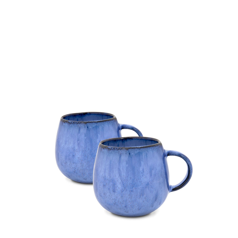 Blaue Geschirr Keramik Kaffee Tasse