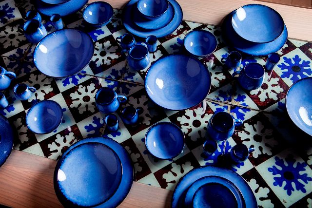 Amazonia Blau Keramik Geschirr Kollektion Keramik Liebe