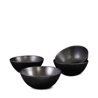Schwarze kleine Schalen Keramik Set