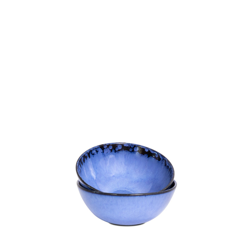 Blaue kleine Müsli Schalen Keramik