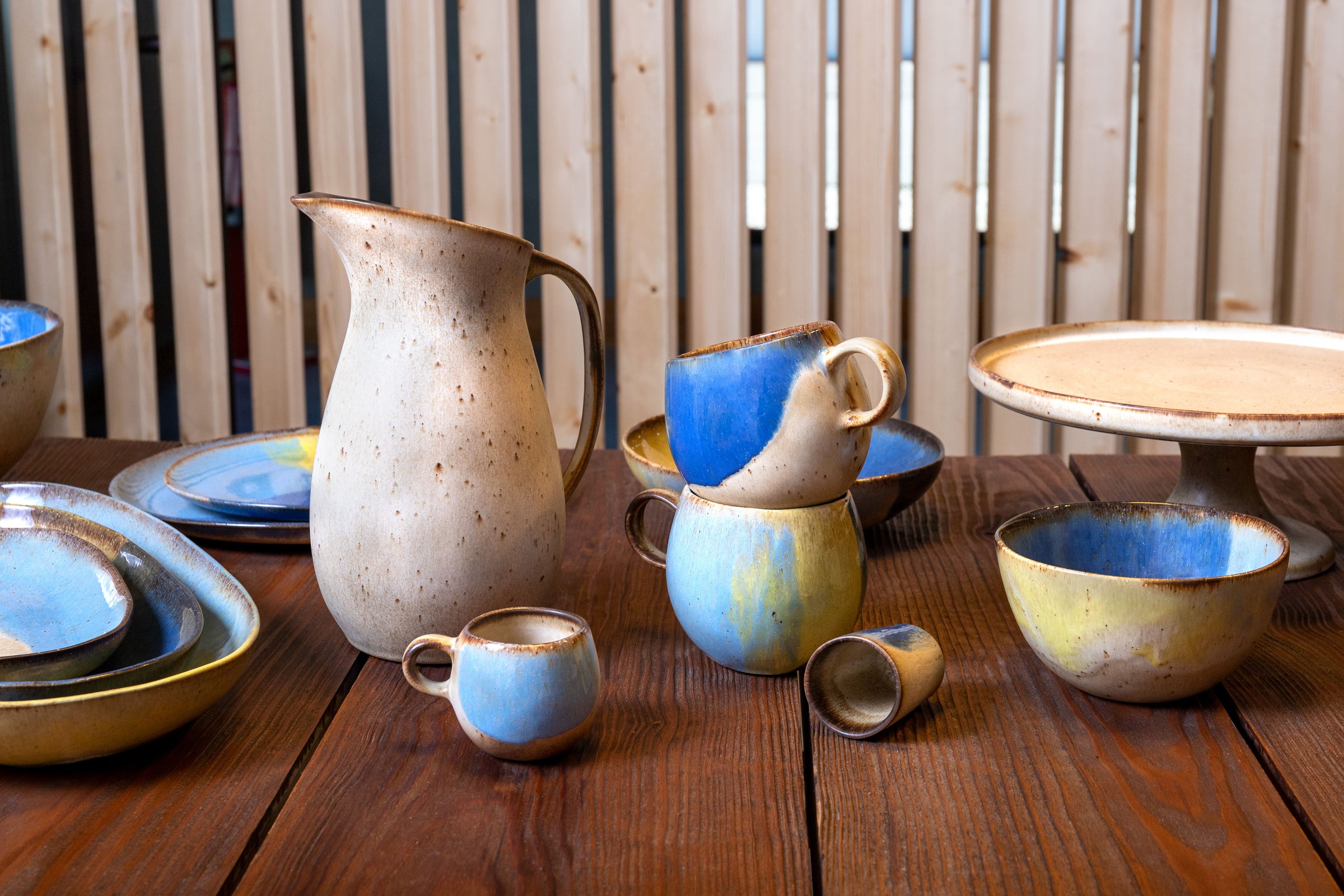 handmade ceramic collection tableware