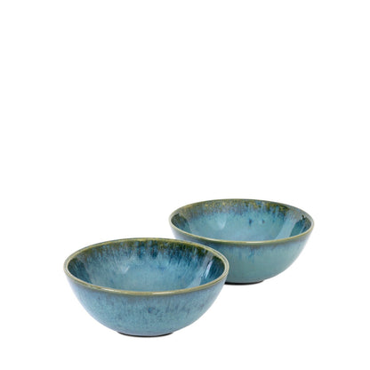 12 teiliges Keramik Set in Blau & Grün