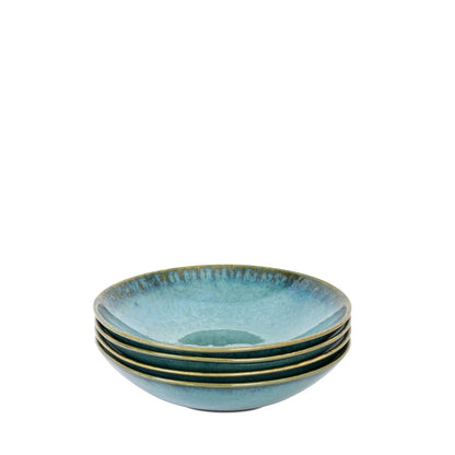 12 teiliges Keramik Set in Blau & Grün