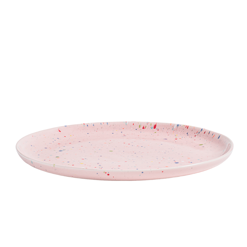 handmade dinner plate pink