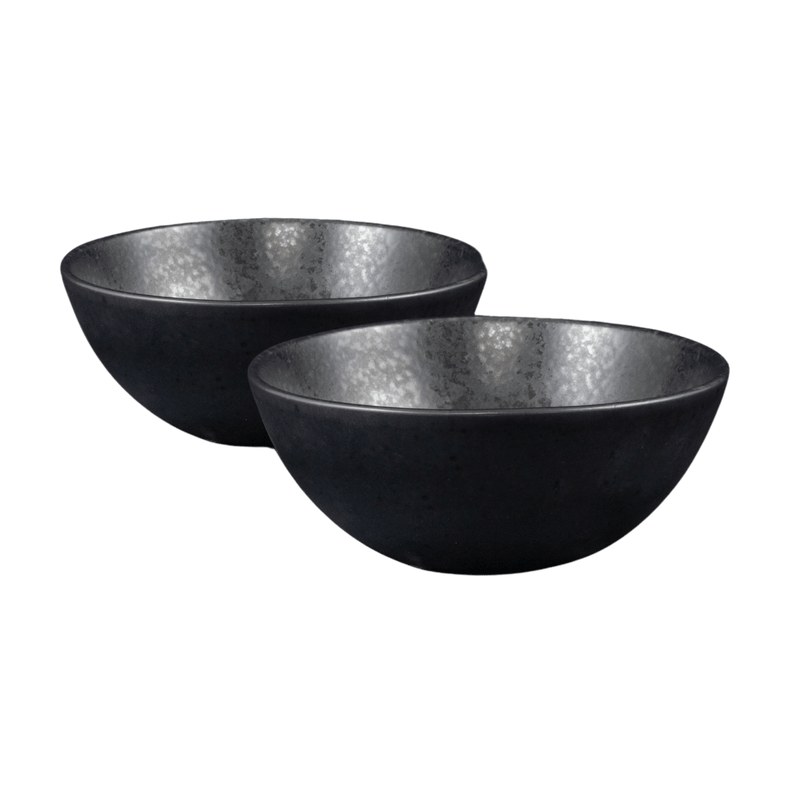 Black Stone Cereal Bowl, Set of 2