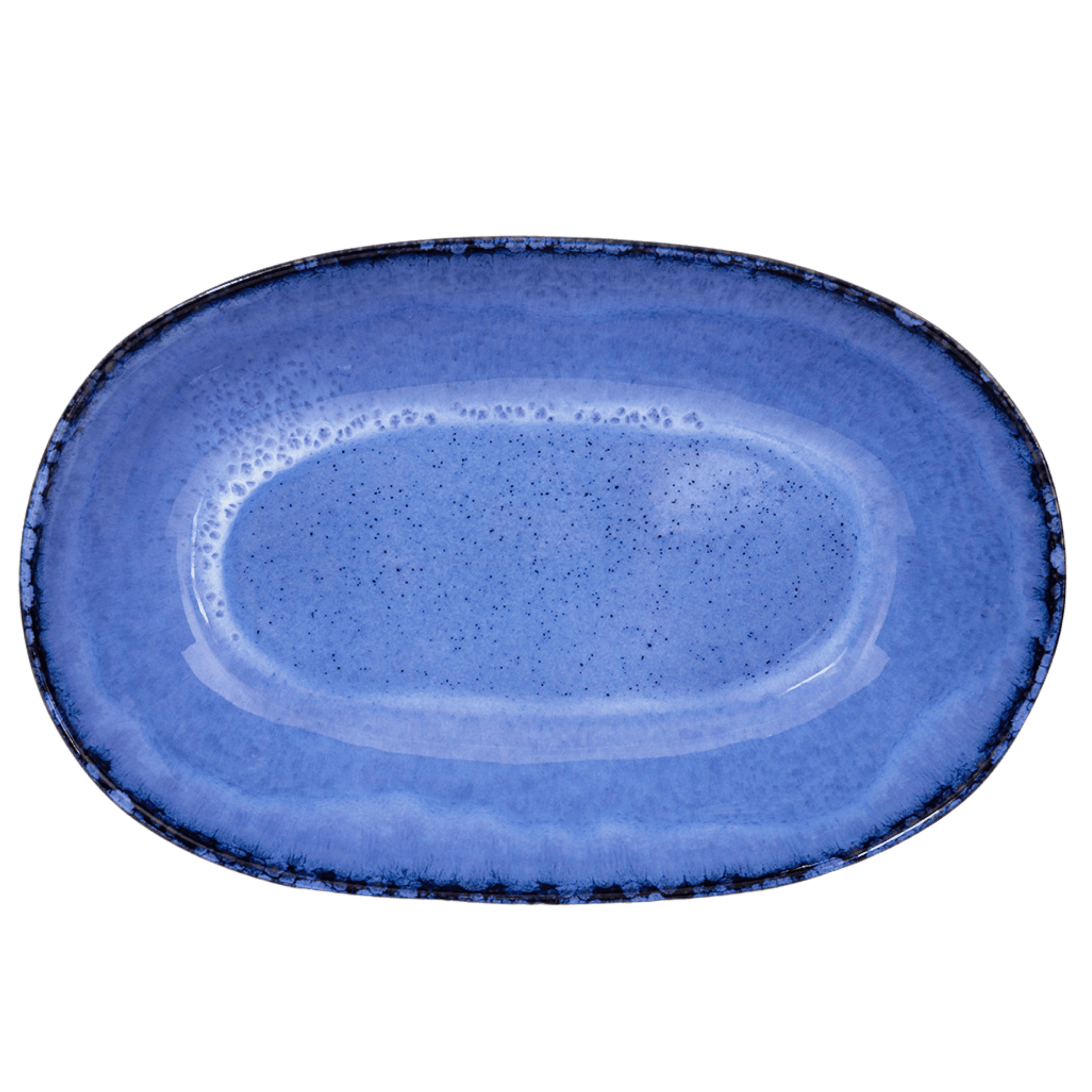 blaue Auflaufform aus Keramik für den Ofen