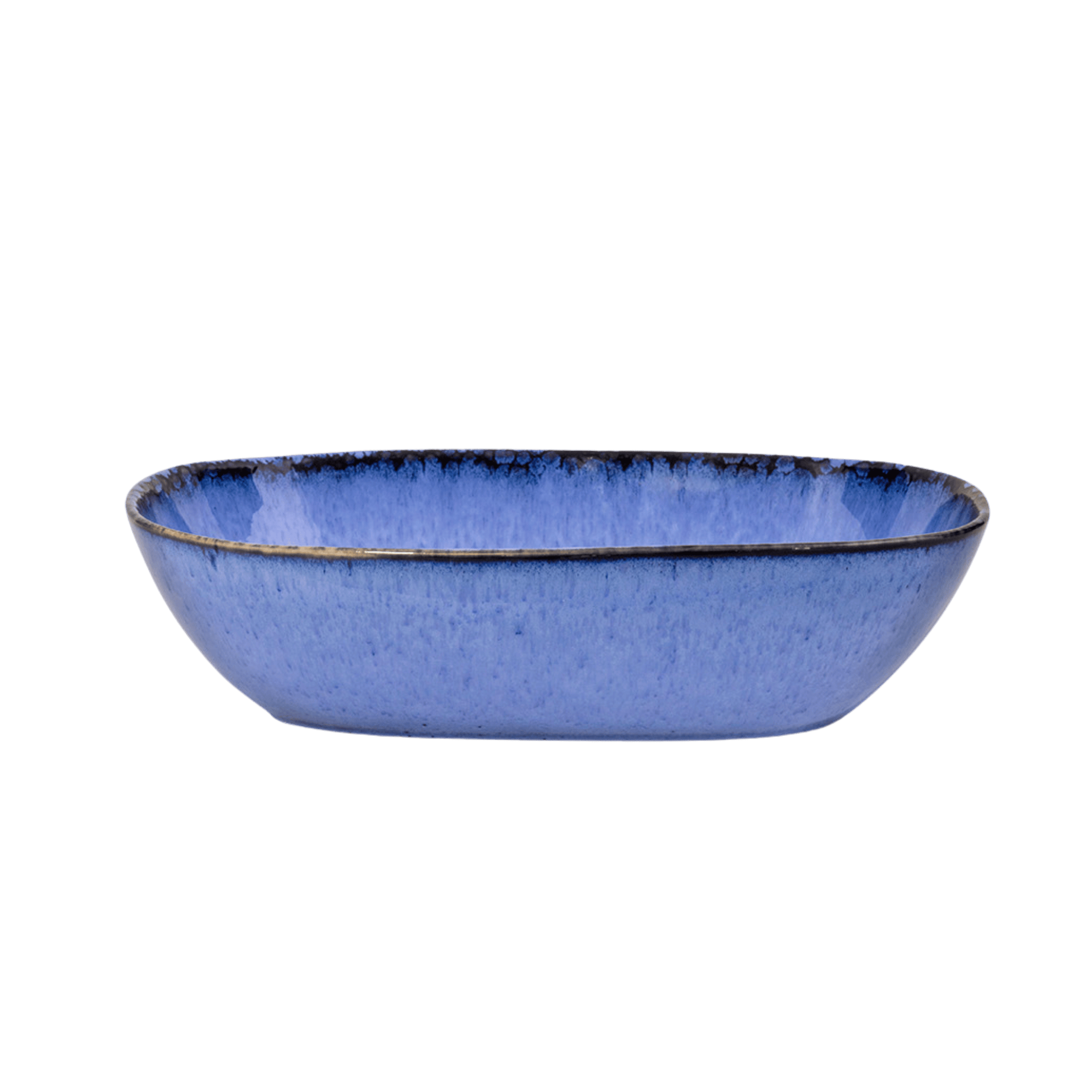 blaue Auflaufform aus Keramik für den Ofen