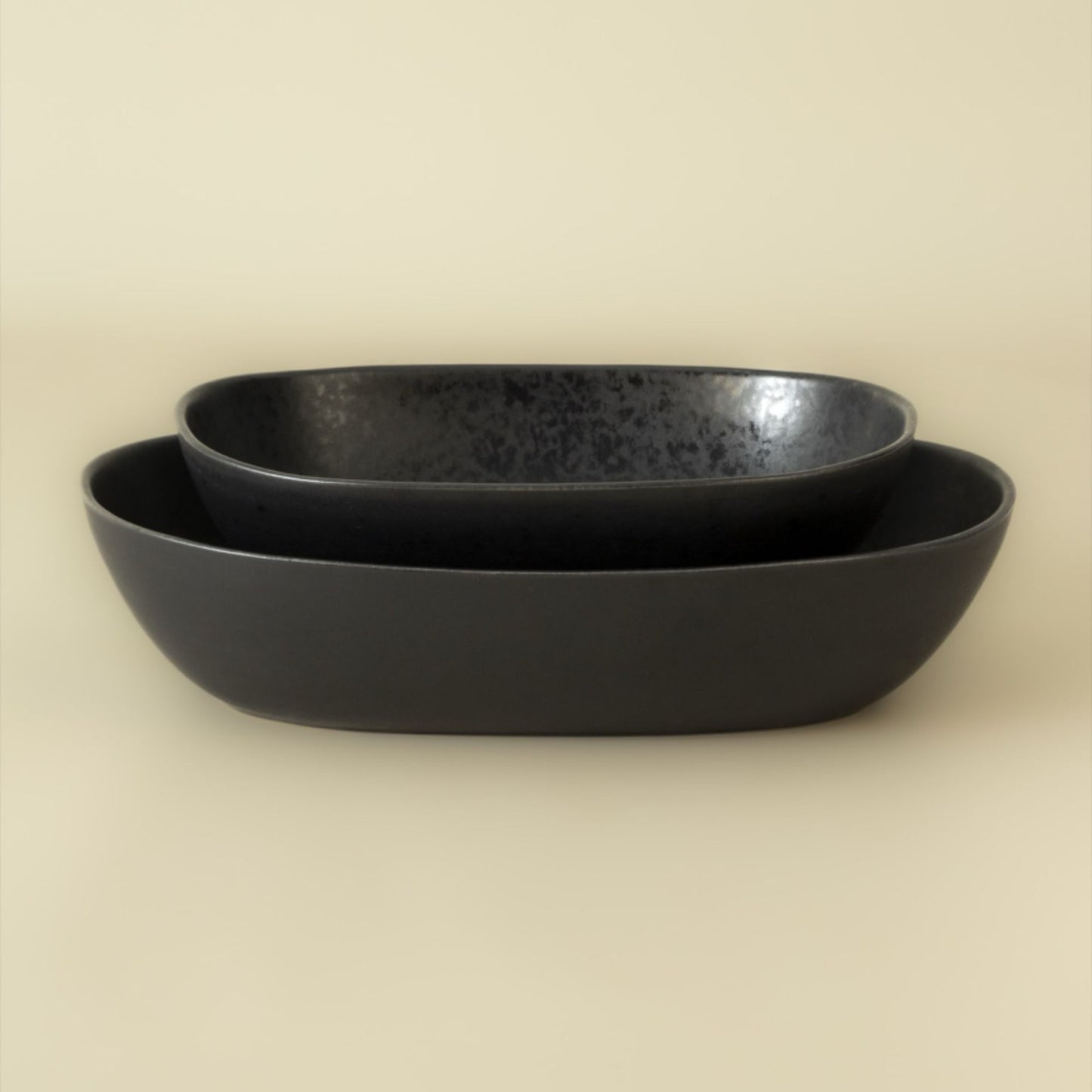 Black Stone Auflaufform Schwarz I 2 teiliges Set