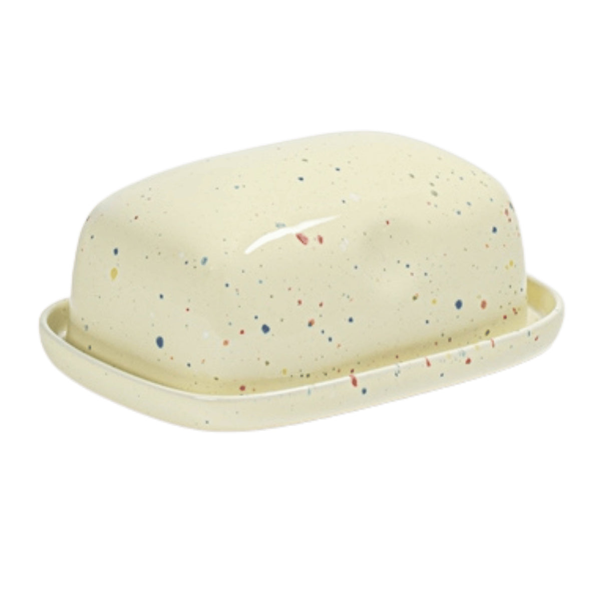 Keramik Butterdose New Party Gelb